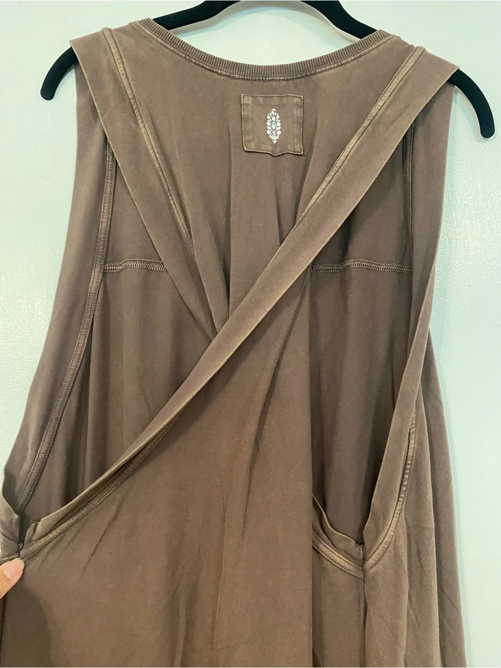 FP Movement Hot Shot Twisted Onesie, Charcoal Brown - Size Medium - Picture 9 of 11